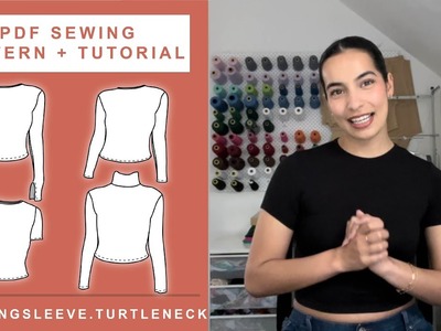 How to Sew a T-Shirt | Baby Tee | Long Sleeve + PATTERN AVAILABLE