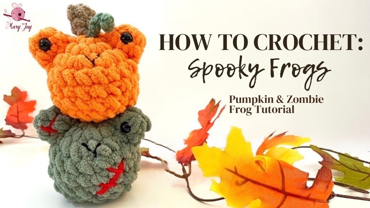 Step-by-Step Tutorial on How to Crochet a Pumpkin Frog.Zombie Frog: Quick, Beginner Spooky Frogs