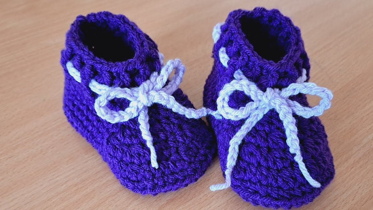 ಮುದ್ದಾದ ಮಗುವಿಗೆ ಬೂಟಿಸ್ ಮಾಡಿ|| Crochet baby booties|crochet tutorials|crochet baby shoes