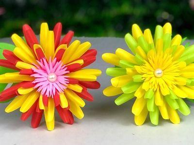 Beautiful  Paper Flower Making | Home Decor | Paper Crafts For School | | Paper Craft | Crafts | DIY