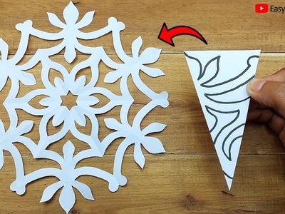 Easy Paper Cutting Design ❄️ How to Make Paper Snowflake For Christmas ???? Easy Paper Crafts