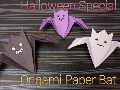 Origami Paper Bat ???? ||| DIY Halloween Crafts |||
