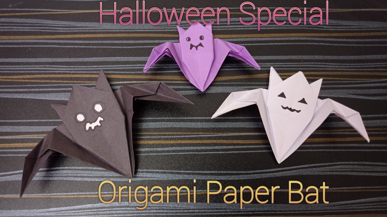 Origami Paper Bat ???? ||| DIY Halloween Crafts |||