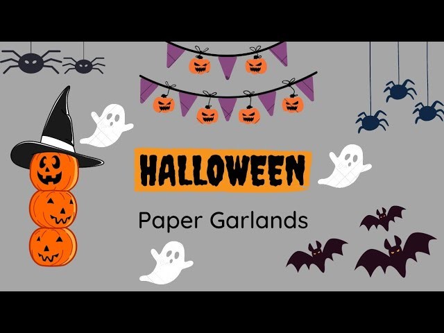 Pumpkin Halloween Garland || Halloween Paper Crafts || Halloween 2022