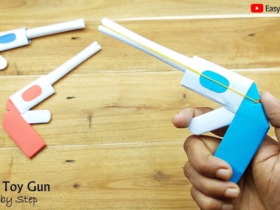 DIY Rubber Band Gun | Easy Paper Toy Gun Making That Go Very Fast | Easy Paper Crafts