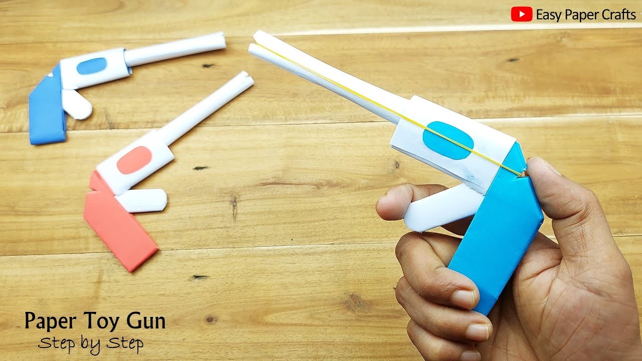 DIY Rubber Band Gun | Easy Paper Toy Gun Making That Go Very Fast | Easy Paper Crafts
