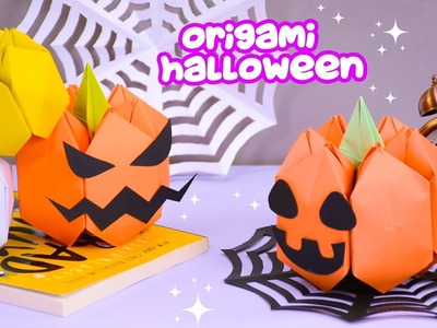 Origami Paper Pumpkin | DIY Halloween Crafts