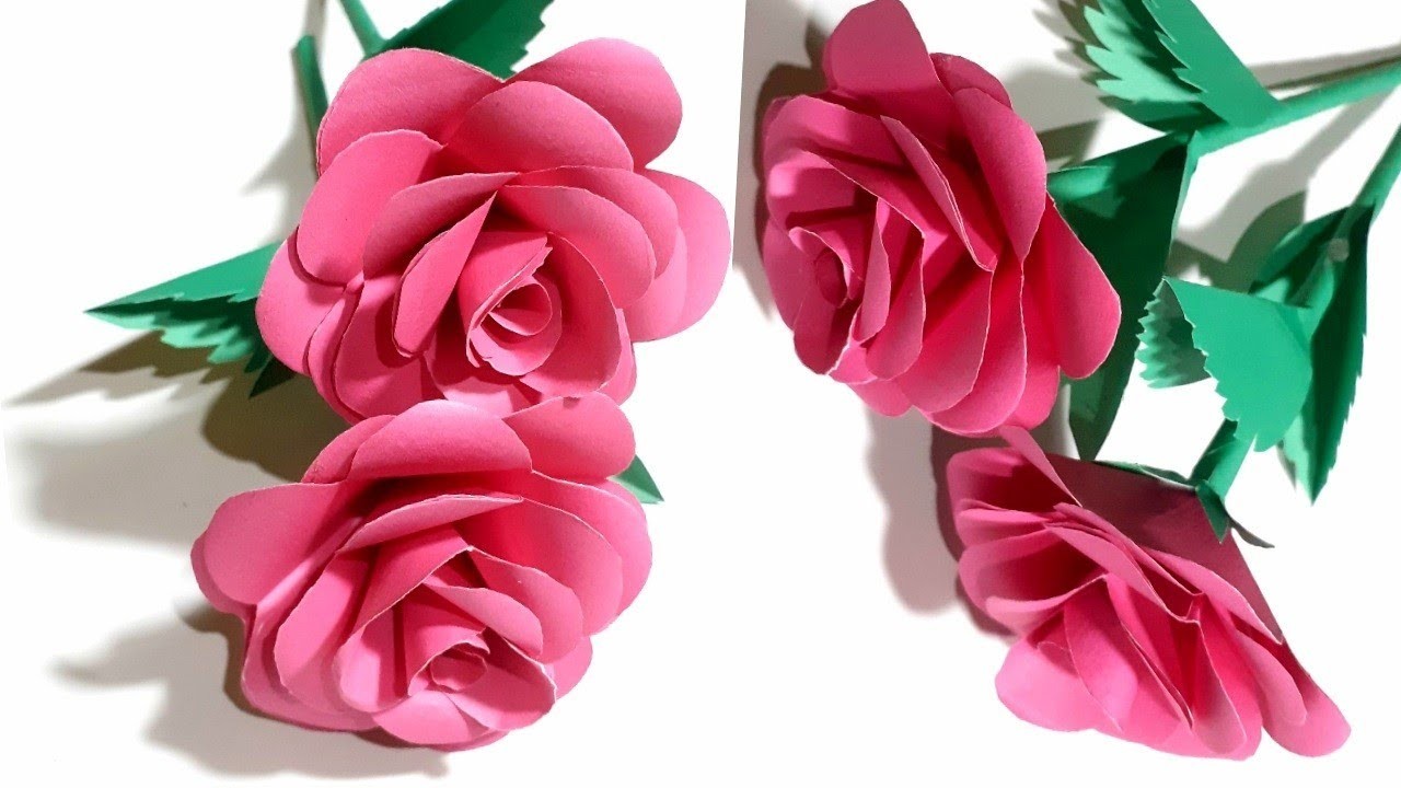 Rose Flower | Paper Flower | Flower Making With Paper | DIY | Origami | How To Make Paper Flower