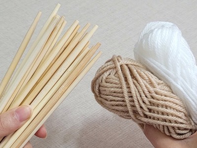 Very Nice Idea! Transforms into useful items using stick and yarn. DIY recycling craft ideas