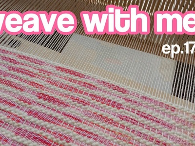 WollHand Studio | Weaving on a DIY rigid heddle loom, weaving a HONEYCOMB rug |asmr| ep. 17