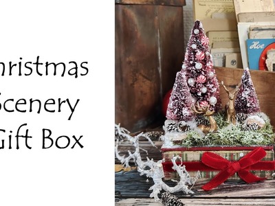 ***Christmas Scenery Gift Box***Tim Holtz Ideaology Christmas 2022***