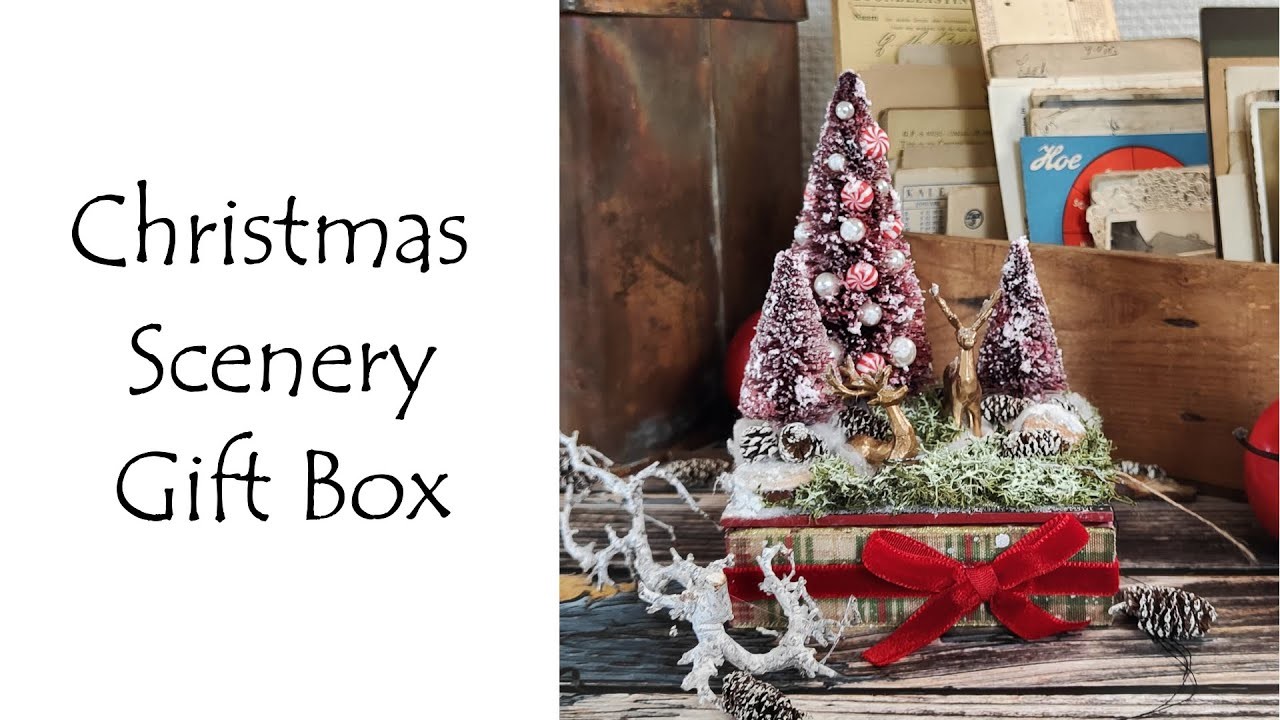 ***Christmas Scenery Gift Box***Tim Holtz Ideaology Christmas 2022***