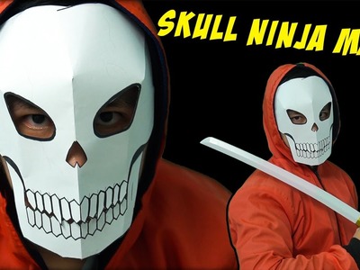 Easy Paper Skull Ninja Mask || Halloween paper mask || How to make Ninja Mask