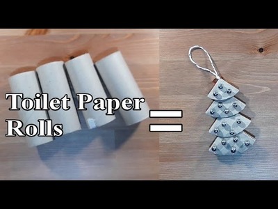 Paper Christmas Tree - DIY Easy Recycling Craft Idea -Toilet Paper Rolls