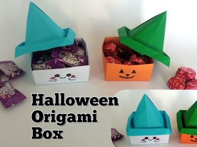 Origami Box for Halloween | Ghost box | Pumpkin Box | Easy Diy Trick or Treat Box
