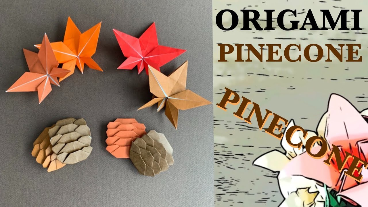 【ORIGAMI PINECONE 】DIY PINECONE | Step by Step Easy Origami Tutorial with Instructions