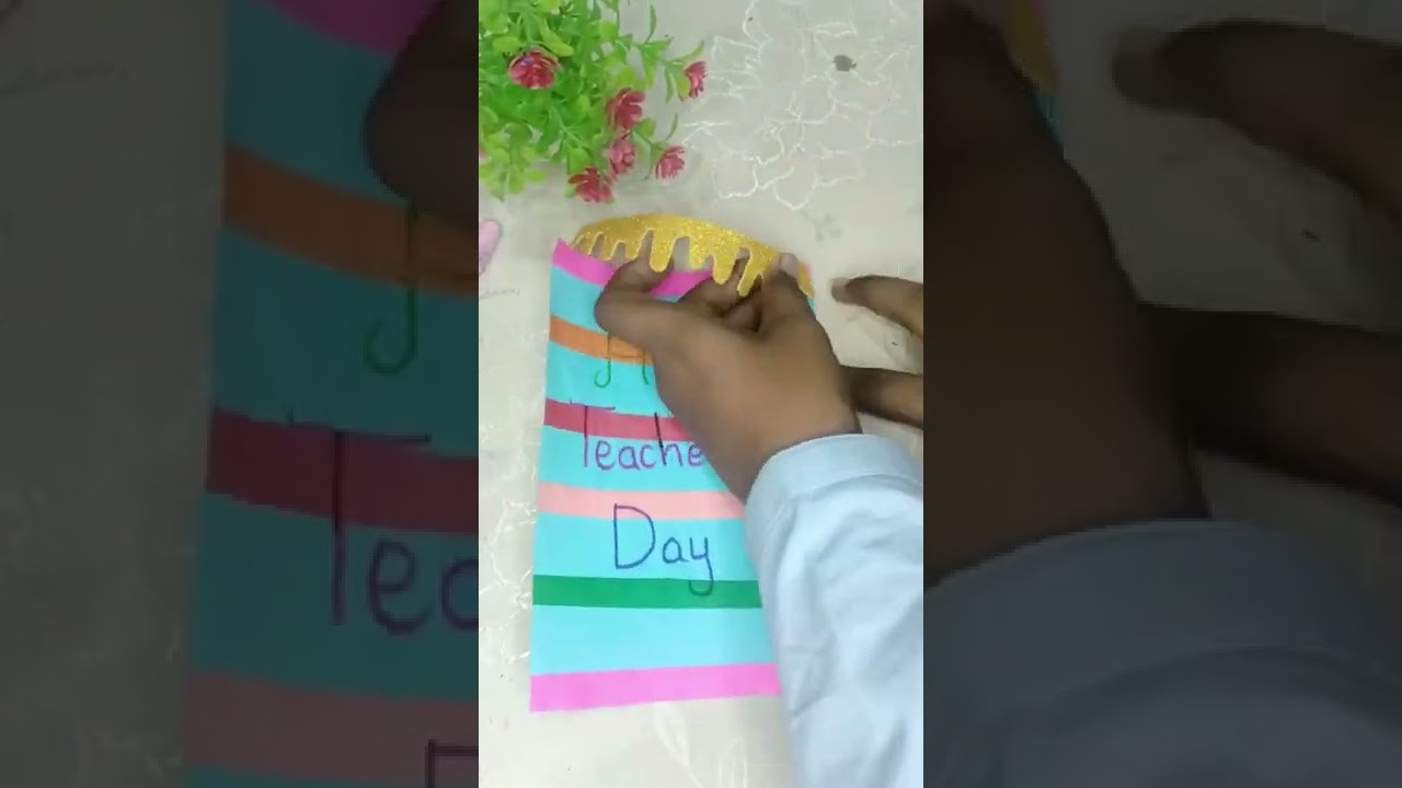 DIY teacher's day card | boy art and crafts | #shorts #diy #teachersday