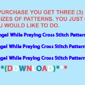 Angel While Praying  Cross Stitch Pattern DMC DIY***L@@K***Buyers Can Download Your Pattern As Soon As They Complete The Purchase