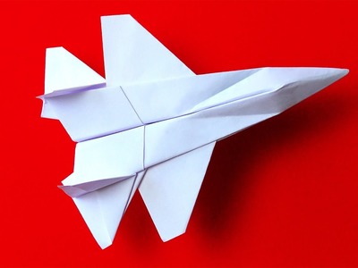 Как сделать САМОЛЕТИК ИЗ БУМАГИ, который далеко летит. Оригами самолет истребитель из бумаги