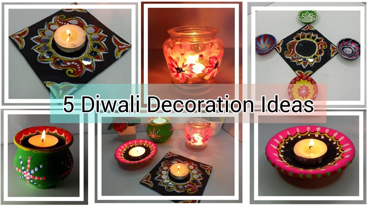 Diwali Decoration Ideas 2022. Diy Diwali Decor Ideas.Creative Candles Decoration