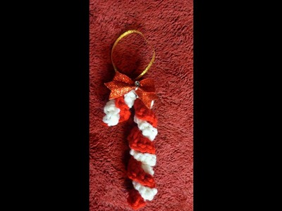 How to crochet Candy Cane ornaments! Easy Peasy!