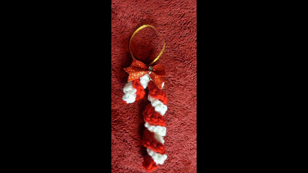 How to crochet Candy Cane ornaments! Easy Peasy!