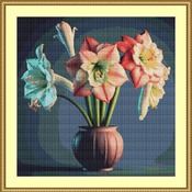 Amaryllis Flowers Cross Stitch