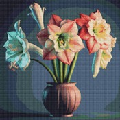 Amaryllis Flowers Cross Stitch