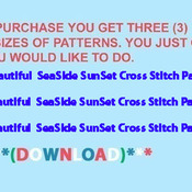 Beautiful  SeaSide SunSet Cross Stitch Pattern***L@@K***Buyers Can Download Your Pattern As Soon As They Complete The Purchase