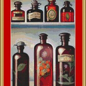 Bottles Cross Stitch Pattern