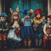 Carnival Children Cross Stitch Pattern