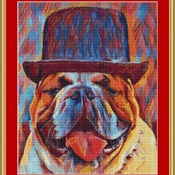 Cheeky Bulldog Cross Stitch Pattern