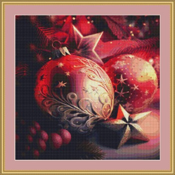 Christmas Baubles Cross Stitch Pattern