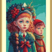 Christmas Children Cross Stitch Pattern