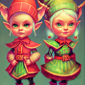 Christmas Elves Cross Stitch Pattern