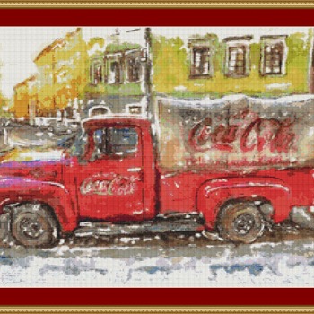 Coca Cola Truck Cross Stitch Pattern