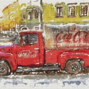 Coca Cola Truck Cross Stitch Pattern