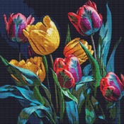 Colourful Tulips Cross Stitch Pattern