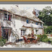 Country House Cross Stitch Pattern