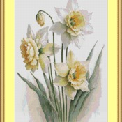 Daffodils Cross Stitch Pattern