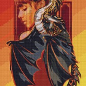 Dragon Woman Cross Stitch Pattern