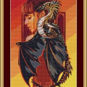 Dragon Woman Cross Stitch Pattern