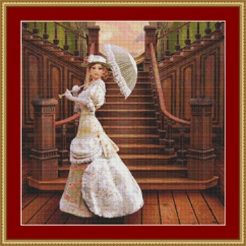 Elegant Lady Cross Stitch Pattern