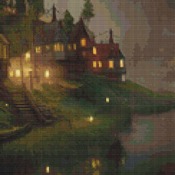 Evening By The Lake Cross Stitch Pattern