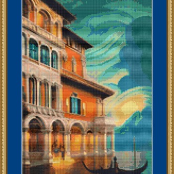 Evening In Venice Cross Stitch Pattern