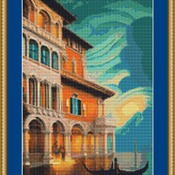 Evening In Venice Cross Stitch Pattern