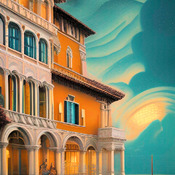 Evening In Venice Cross Stitch Pattern