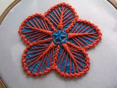 Hand Embroidery Design | Needle Weaving Stitch Flower Embroidery | Flower Embroidery Tutorial