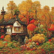 Fairy Cottage Cross Stitch Pattern