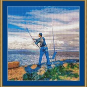 Fisherman Cross Stitch Pattern